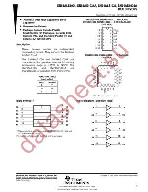 SN74AS1034AD datasheet  